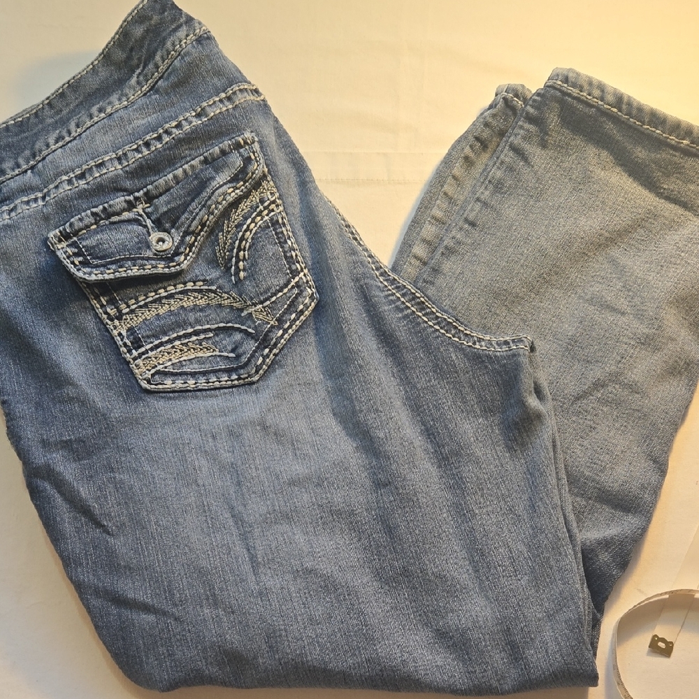 Classic Blue Denim Crop Jeans